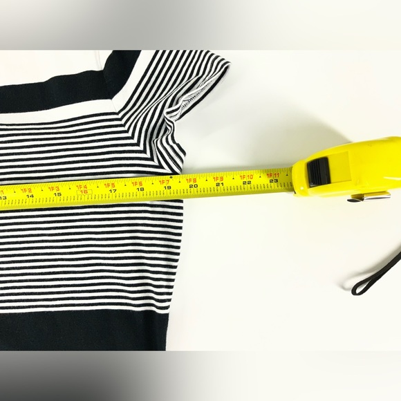 Lauren Ralph Lauren Women’s Black White Striped Crewneck Short Sleeve Tee | XL - Picture 5 of 9